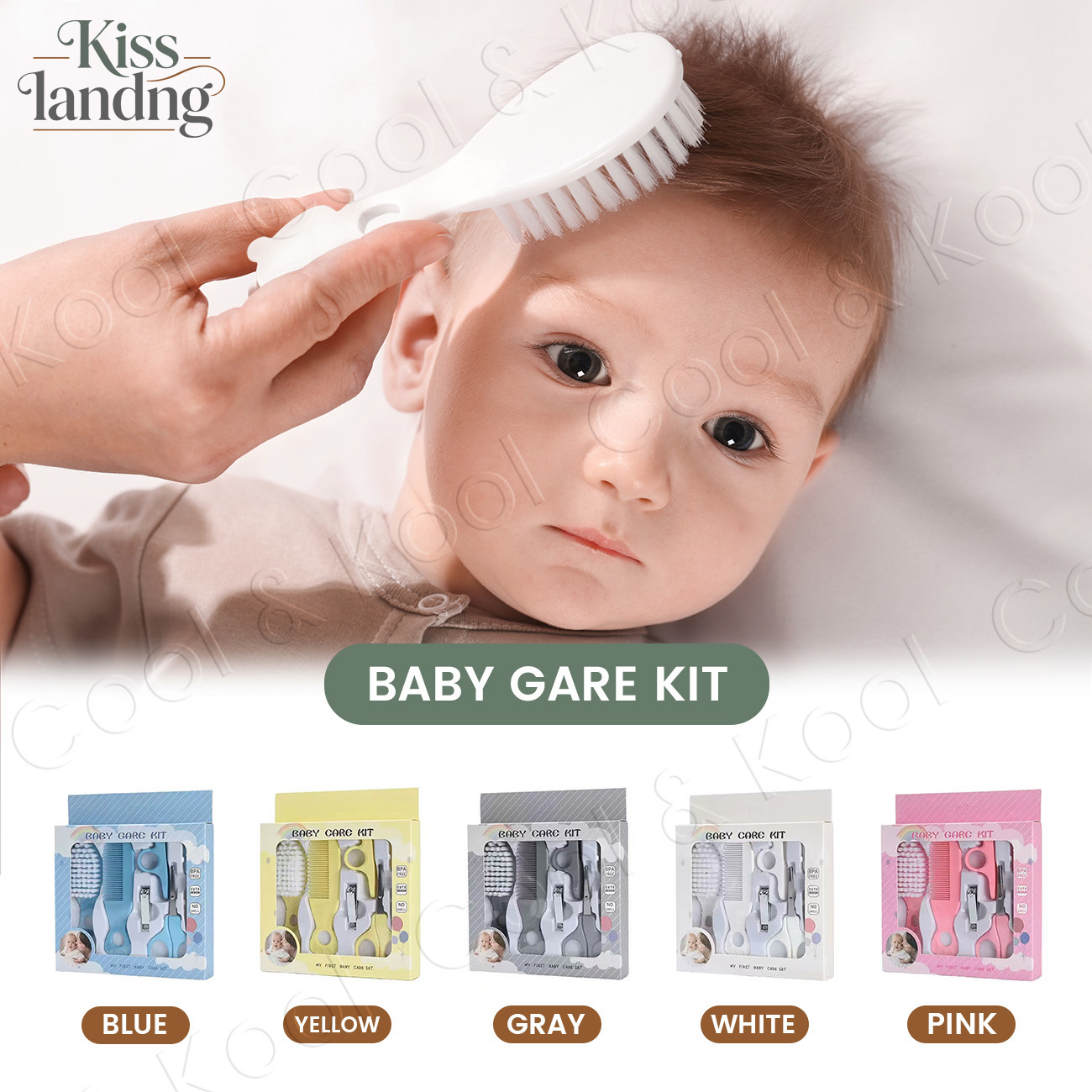 Hair Care Kit - Baby Hygiene & Grooming Kit, 6pc