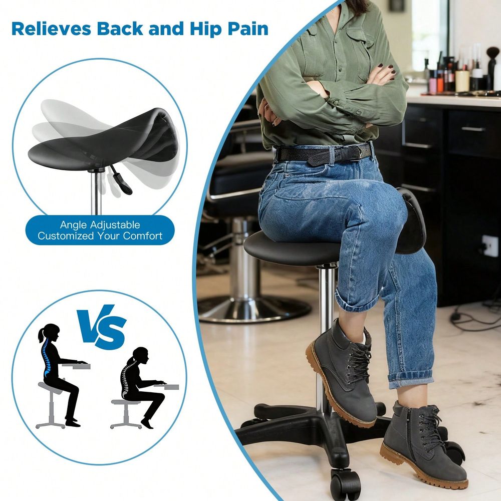 Rolling Saddle Stool Chair, Er – обзор и цена Hair Care Lab
