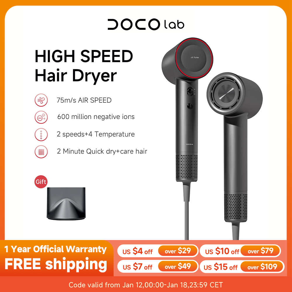 DOCO Hair Dryer High Speed 600 – обзор и цена Hair Care Lab